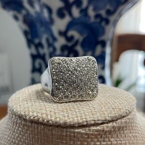 Camille Lucie Silver CZ Statement Ring